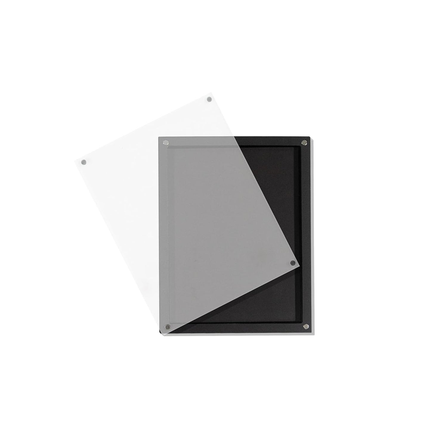 Acrylic empty magnetic palette with magnet clear lip ,with 30Pcs Adhesive Metal Stickers for Eyeshadow Powder Lipstick foundation