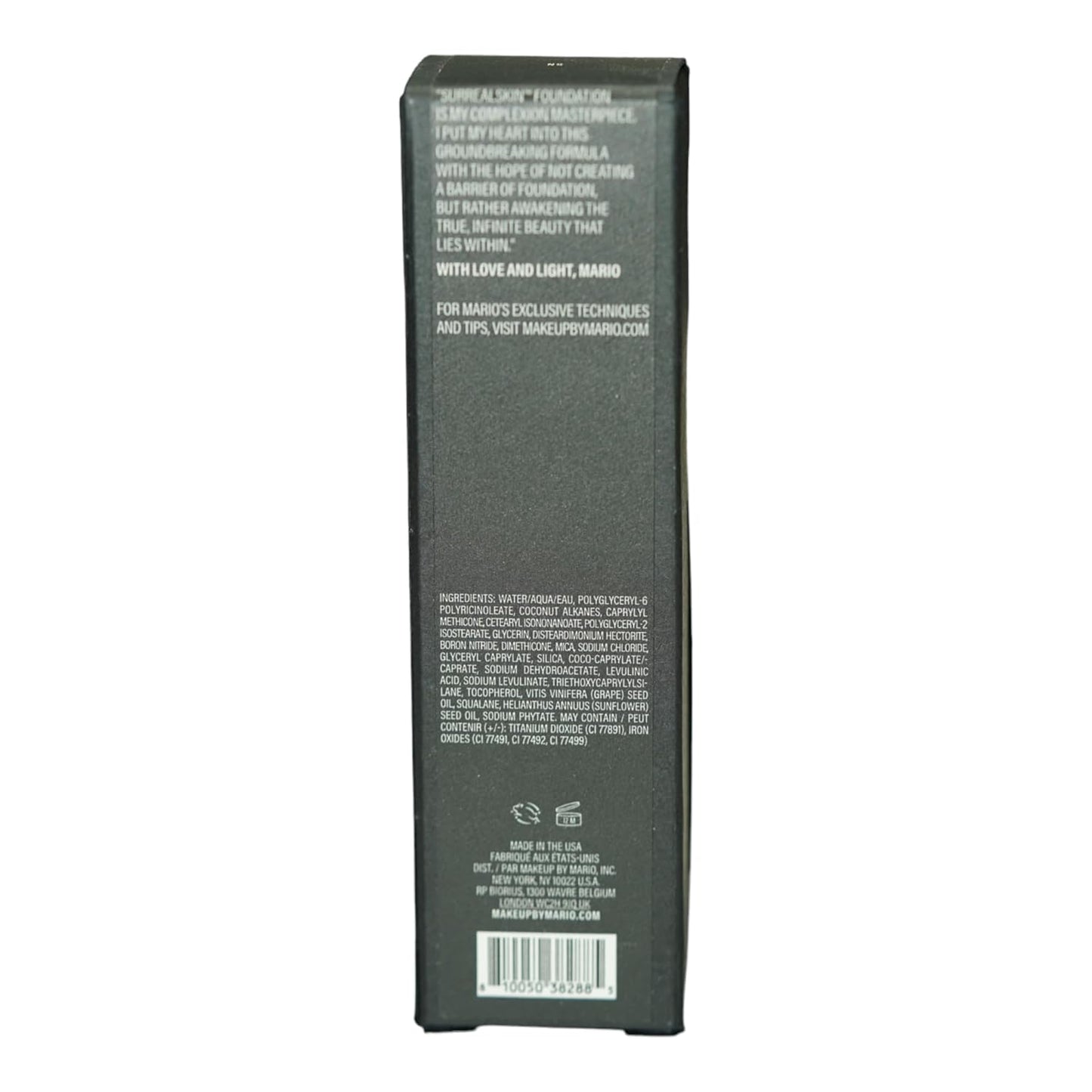 MAKEUP BY MARIO SurrealSkin Liquid Foundation, Liquid Formula, Vegan, Long-wearing coverage, Hydrating, Natural Finish, Size 30 mL (5N - light with neutral undertone)