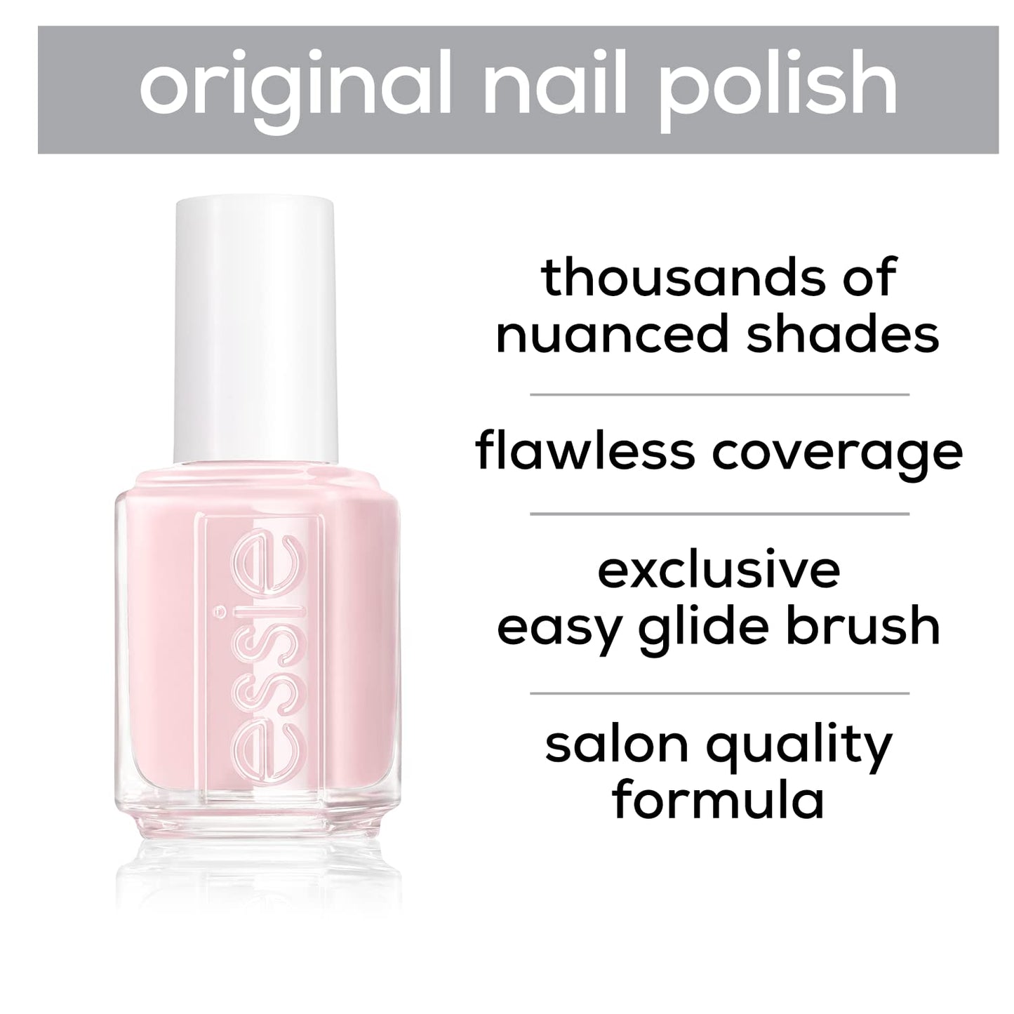 Essie Nail Polish White Mani Kit, Blanc, White Nail Polish + All-In-One Base Coat + Top Coat + Strengthener, Gifts For Women And Men, 0.46 Fl Oz Each