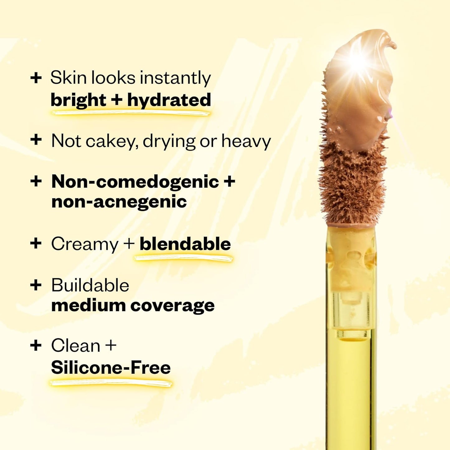 Kosas Revealer Concealer - Medium Coverage Makeup with Hyaluronic Acid, Conceals Dark Circles Under Eyes, Dark Spots and Blemishes + Brightens, Hydrates, Long-Lasting & Vegan, (Tone 7.3 N)