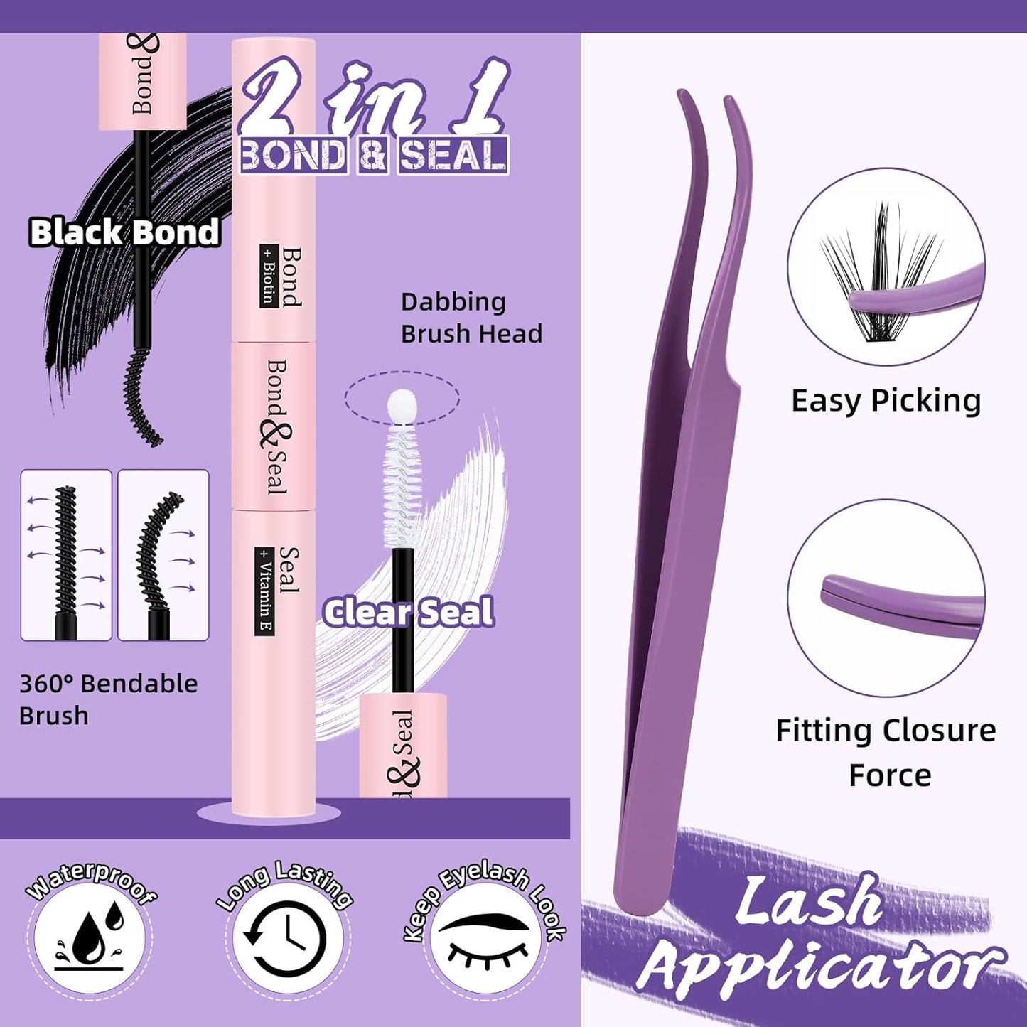 Lash Extension Kit for Beginners Eyelash Extension Kit Manga Lash Clusters Kit 280 PCS Individual Lashes Kit Volume 40D Soft D Curl Eye Lash Extension Lash Kit(Manga-40D-D-9-16MIX)