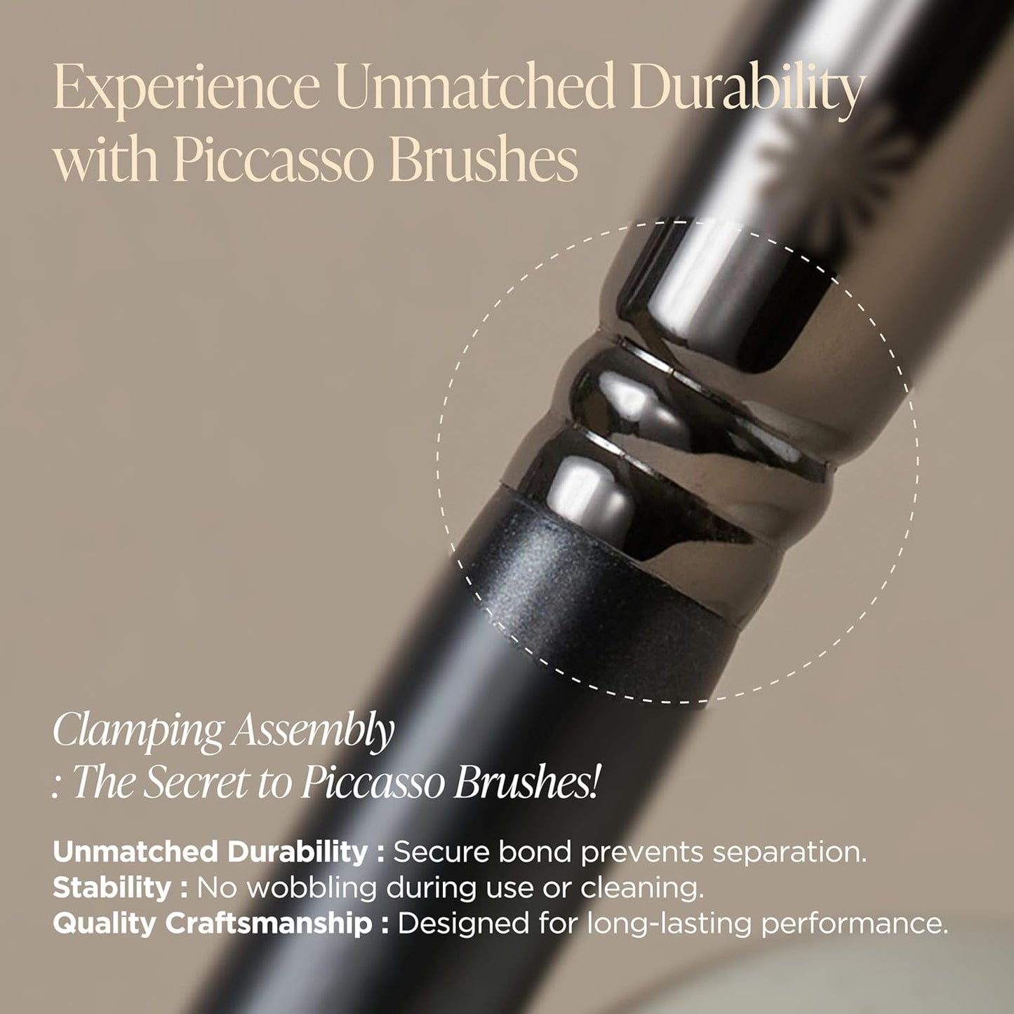 Piccasso 23 Small Blusher Brush – Precise Makeup Brush for Cheeks, Nose, and Chin, Soft Squirrel & Horse Hair for Delicate Application, Detail Face Brush for Daily Use, Korean Professional Beauty Tool