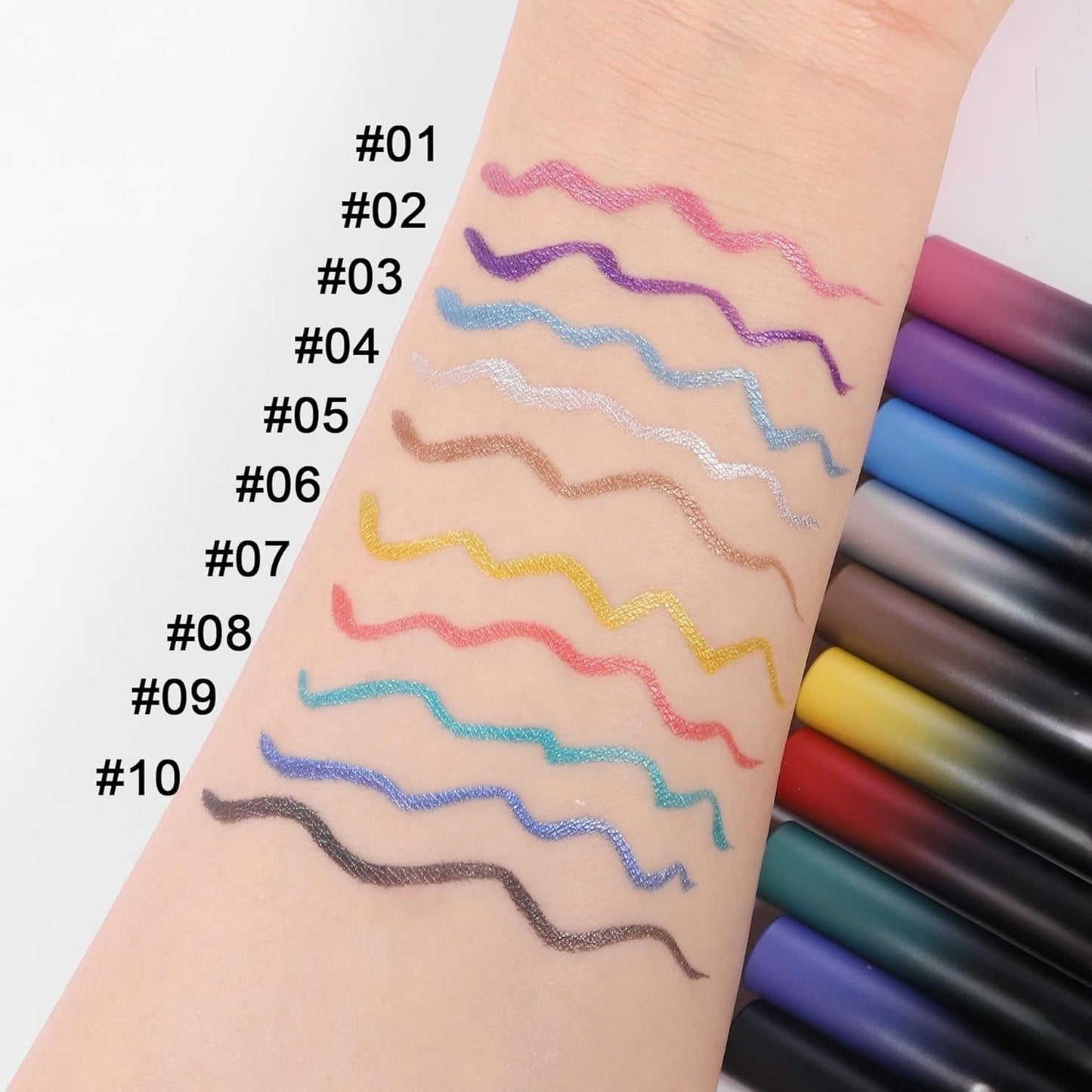 liquid eyeliner waterproof metallic ink eyeliner pencil long lasting high pigmented shimmer Pink