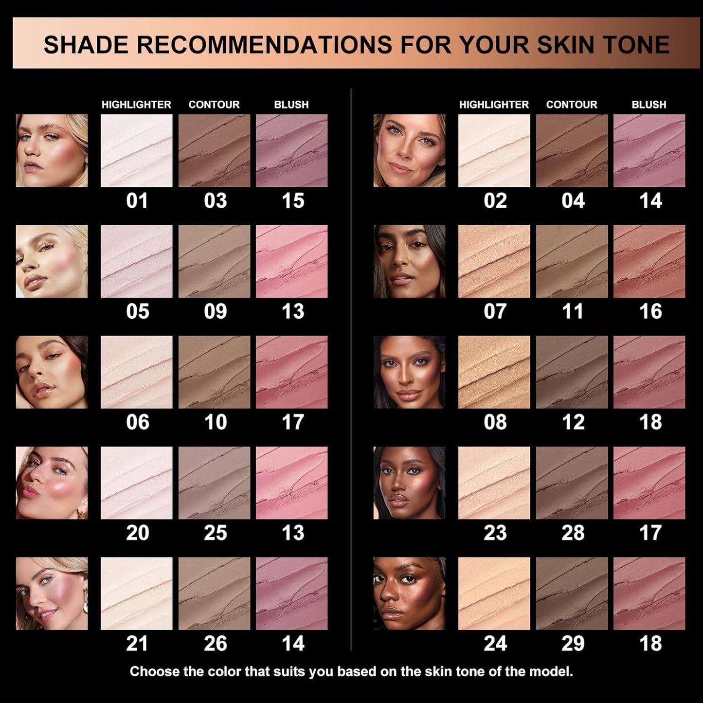 FOCALLURE 3 Pcs Cream Contour Sticks,Shades with Highlighter & Bronzer & Blush,Non-greasy Long-wear Face Contouring Pen,Easy to Sculpt the Face and Create a Lightweight Finishing Makeup,LIGHT-MEDIUM