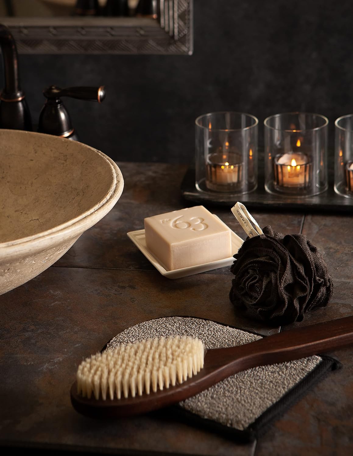 Urbana Spa Prive Men's Bamboo Charcoal Collection, Body Brush