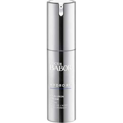 BABOR DOCTOR HydroRX Hyaluron Cream, Travel Lightweight Hyaluronic Acid Face Moisturizer for Dry Skin, Prevents Moisture Loss and Reduces Dryness Lines, Fragrance Free, 0.5 oz