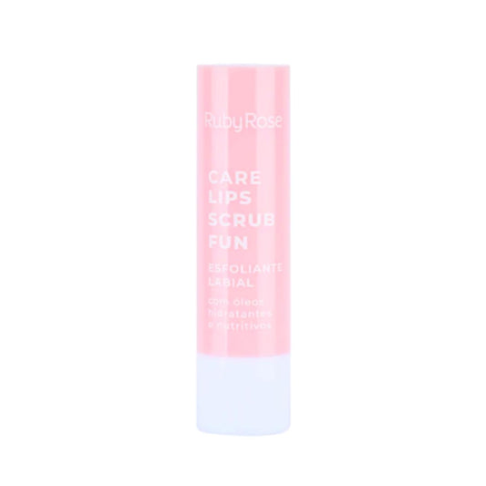 RUBY ROSE COSMETICS - EXFOLIANTE LABIAL CARE LIPS FUN STRAWBERRY LOVE, exfoliante labial en barra, tiene aceites hidratantes y nutritivos!!