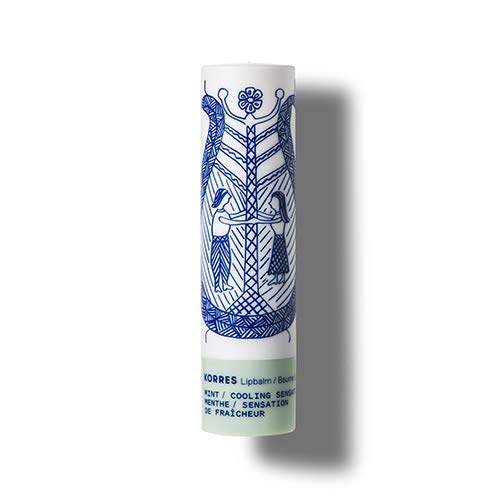 KORRES Balsam Lip Butter Stick Clear Mint Moisturizing Balm with Greek Hypericum Oil, Nourishing Formula for Supple, Smooth Texture, Lightweight Shine, Daily Lip Care for Women or Men, 0.17 Oz Stick