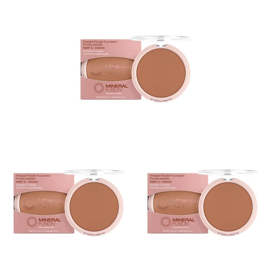 Mineral Fusion Deep 3 Makeup Pressed Powder Foundation By Mineral Fusion, 0.32 oz (Pack of 3)