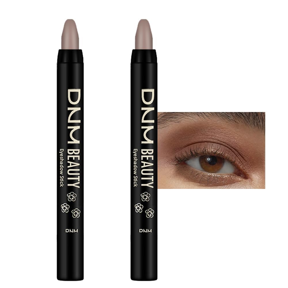evpct 2Pcs Cream Eye Shadow Brightener Sticks Set for Eyes Waterproof, Ginger Matte Pencil Eye shadow Applicator Stick Pen Bulk Palette Makeup sombras en crema para ojos 29+29