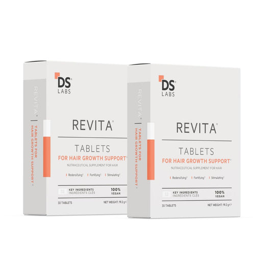 DS Labs Revita Hair Density Support Tablets - Daily Hair Wellness Supplement with Biotin, Zinc, Iron, Vitamin D, Magnesium & Melatonin, for Men & Women, 60 Tablets