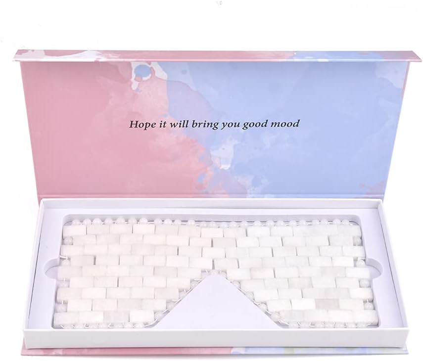 White Jade Eye Mask Cooling Jade Premium Sleep Eye Mask 100% All Natural Soothe Eye Fatigue