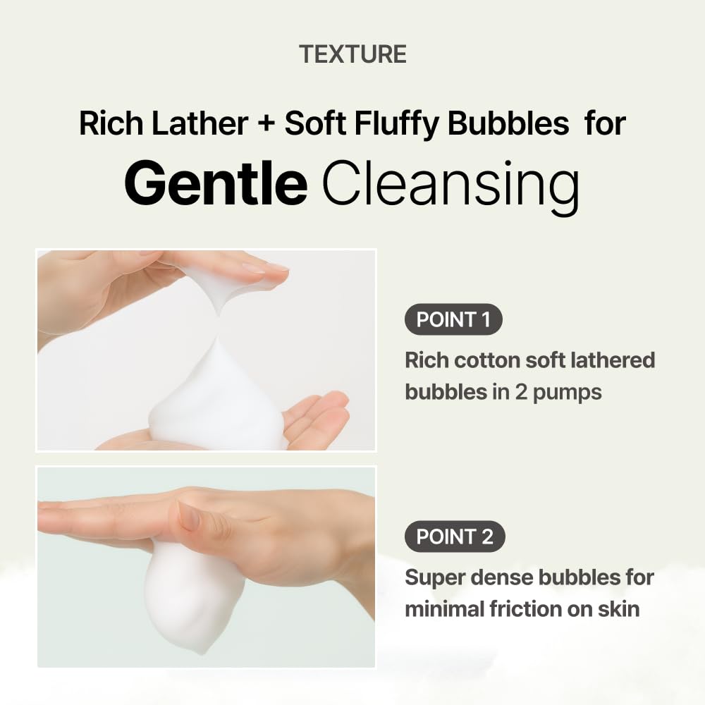 MENOKIN Cotton Cloud Bubble Cleanser [Perfect] EGF Skin Repair, Remove Impurities, Low pH for Sensitive Skin, Hydrating & Non-Stripping, Gentle Face Wash, Foaming bubbles, Korean Skincare 5.07 fl oz