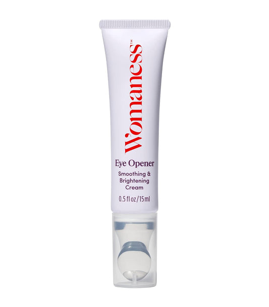 Womaness Eye Opener Anti Aging Eye Cream - Hyaluronic Acid & Bakuchiol Alternative Retinol Eye Cream for Dark Circles and Puffiness + Red Algae Extract to Firm & Revitalize Under Eye Bags (15ml)