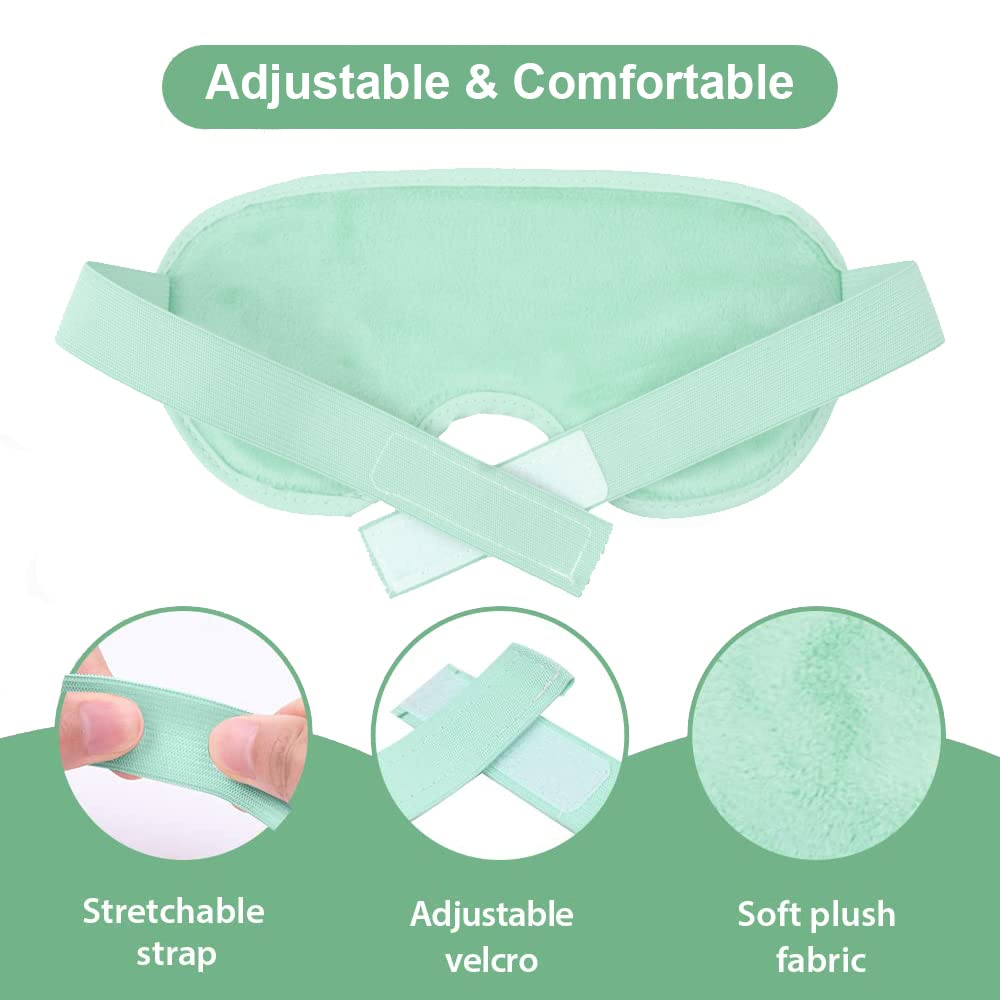 NEWGO 2 Pack Cooling Eye Mask Eye Ice Pack Cold Eye Mask for Puffy Eyes, Post Eye Surgery, Tired Eyes, Reusable Gel Eye Mask for Dark Circles, Migraines, Stress Relief, Itchy Eyes - Green