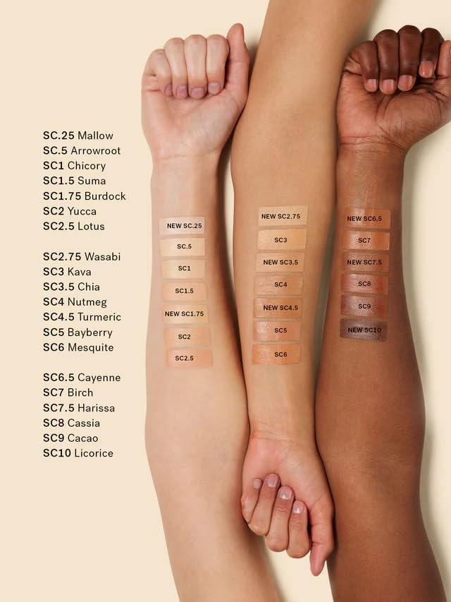 ILIA - True Skin Serum Concealer | Non-Comedogenic, Cruelty-Free, Vegan, Safe For Sensitive Skin, Reduces Appearance of Dark Circles + Blemishes (Mallow SC.25, 0.16 oz | 5 ml)