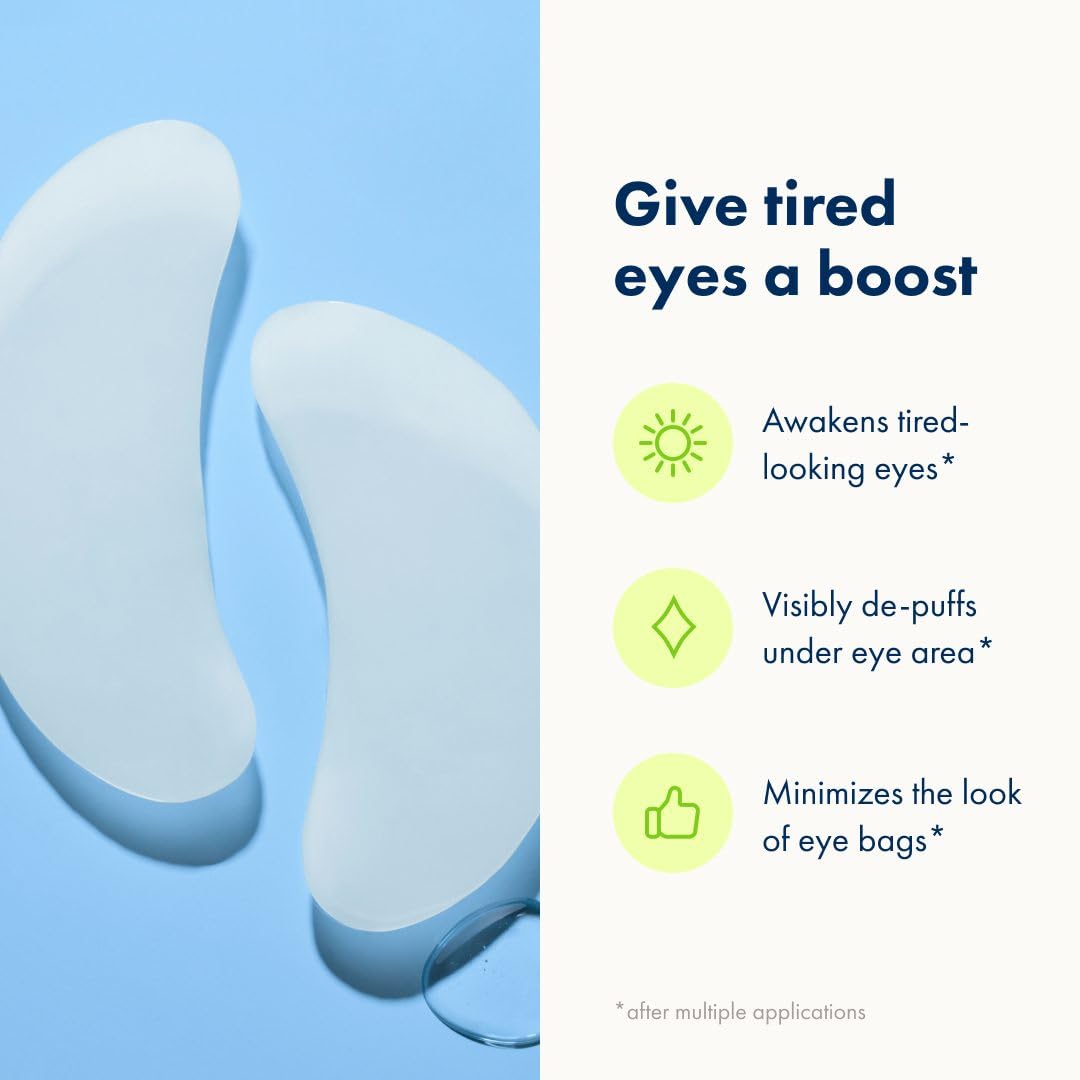Hero Cosmetics Mighty Patch™ for Tired Eyes Patches - Soothing Hydrogel Patches - Awakens and Visibly De-puffs Undereyes with Multiple Applications (6 Count)