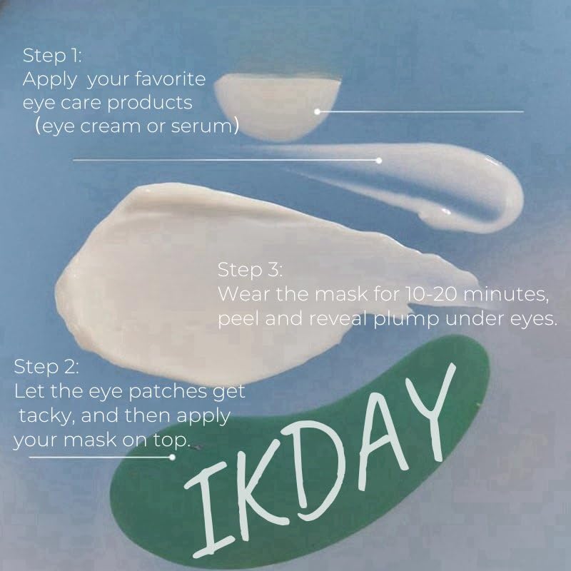Silicone Eye Patches Reusable Under Eye Patches | Forever Eye Mask Reusable Eye Gel Pads | Eye Patches for Wrinkles &Puffy Eyes&Dark Circles| Great Skincare Routine for Face(Green-2pairs)