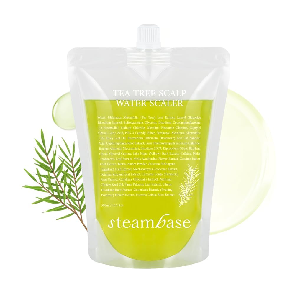 Tea Tree Scalp Water Scaler | Exfoliator for Itchy Dry Flaky Scalp, Buildup Remover, Treatment for Excess Sebum Oily Greasy Hair | Korean Hair Care Products, Refill 16.9 fl oz
