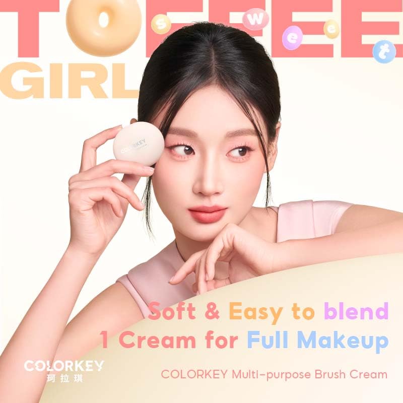 COLORKEY Soft Mist Multi-Purpose Cream | Lips & Cheeks | Eyes | Creamy | Moisturizing | Blendable Color (03 SUNSET, 2.5g)