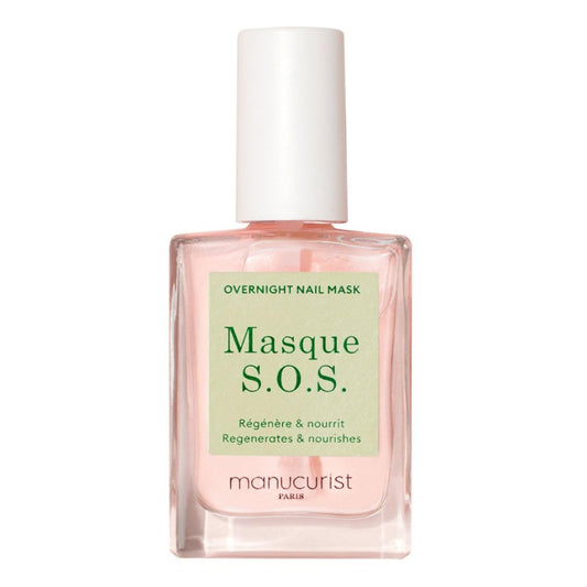 Manucurist SOS Nail Mask - Nail Care - Overnight Nail Mask - For Severely Damaged Nails - 80.5% natural plant based ingredients - 0.5 fl oz