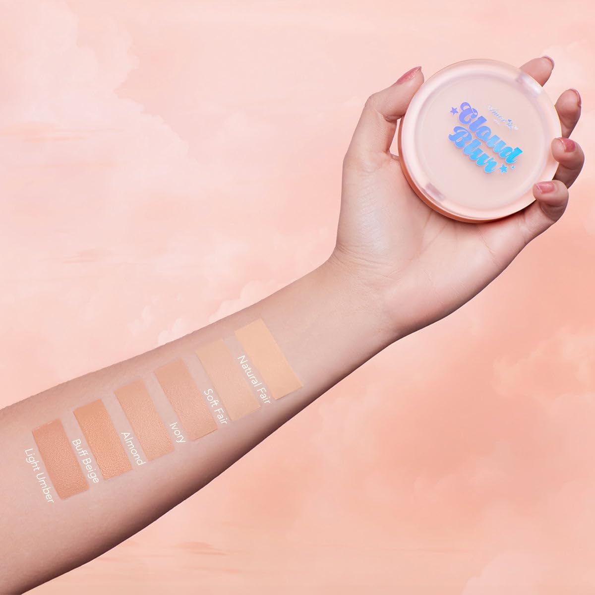 Beauty Bundle Beauty Creations Pink Cloud Pink Loose Setting Powder & Amorus Cloud Blur Matte Balm Foundation, Minimizes Pores, Matte Finish 14HR Shine Control (Natural Fair)