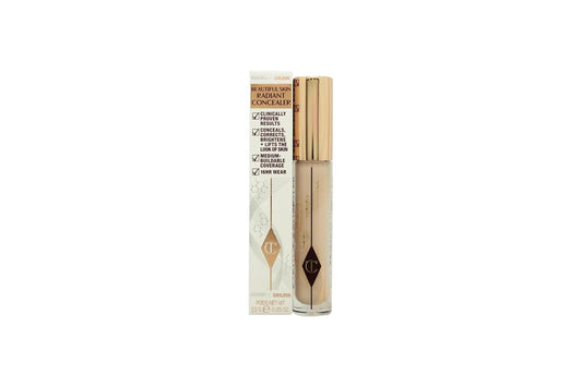 Charlotte Tilbury Beautiful Skin Medium to Full Coverage Radiant Concealer with Hyaluronic Acid - 4.5 Fair with Pink/Peach Undertones
