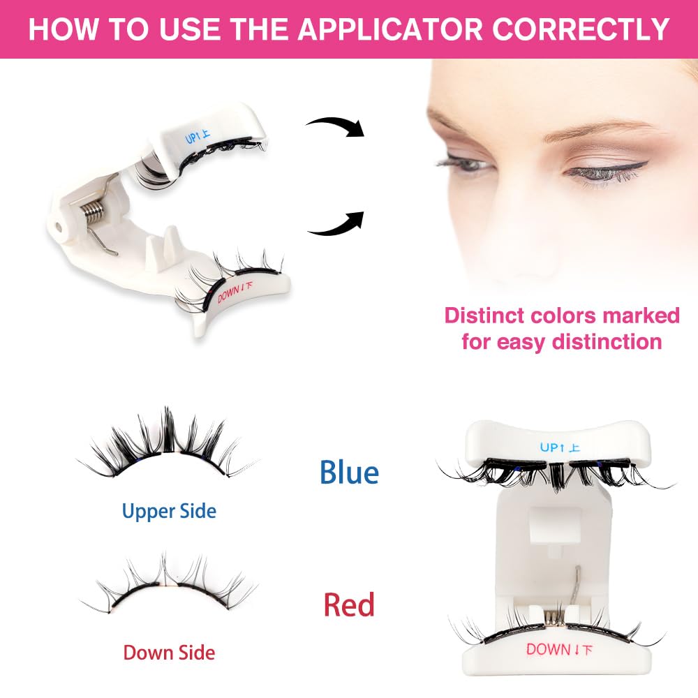 VEYESBEAUTY Magnetic Eyelashes with Applicator Reusable Magnetic Lashes Natural Look No Glue Needed False Eyelashes, AnimeWink Lashes Kit Easy to Wear and Remove
