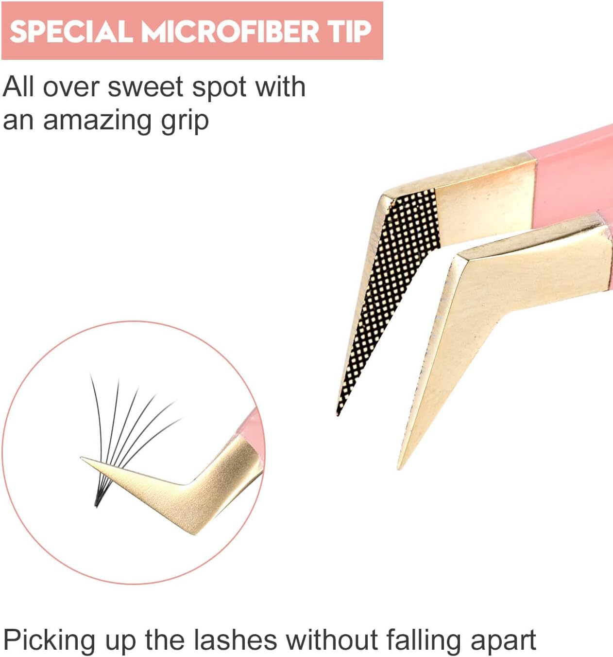 Ms.Queen Lash Tweezers for Eyelash Extensions,Precision 4Pcs Fiber Tip Grip 45 90 Degree L-Shaped Boot Curved Isolation Eyelash Tweezers Set