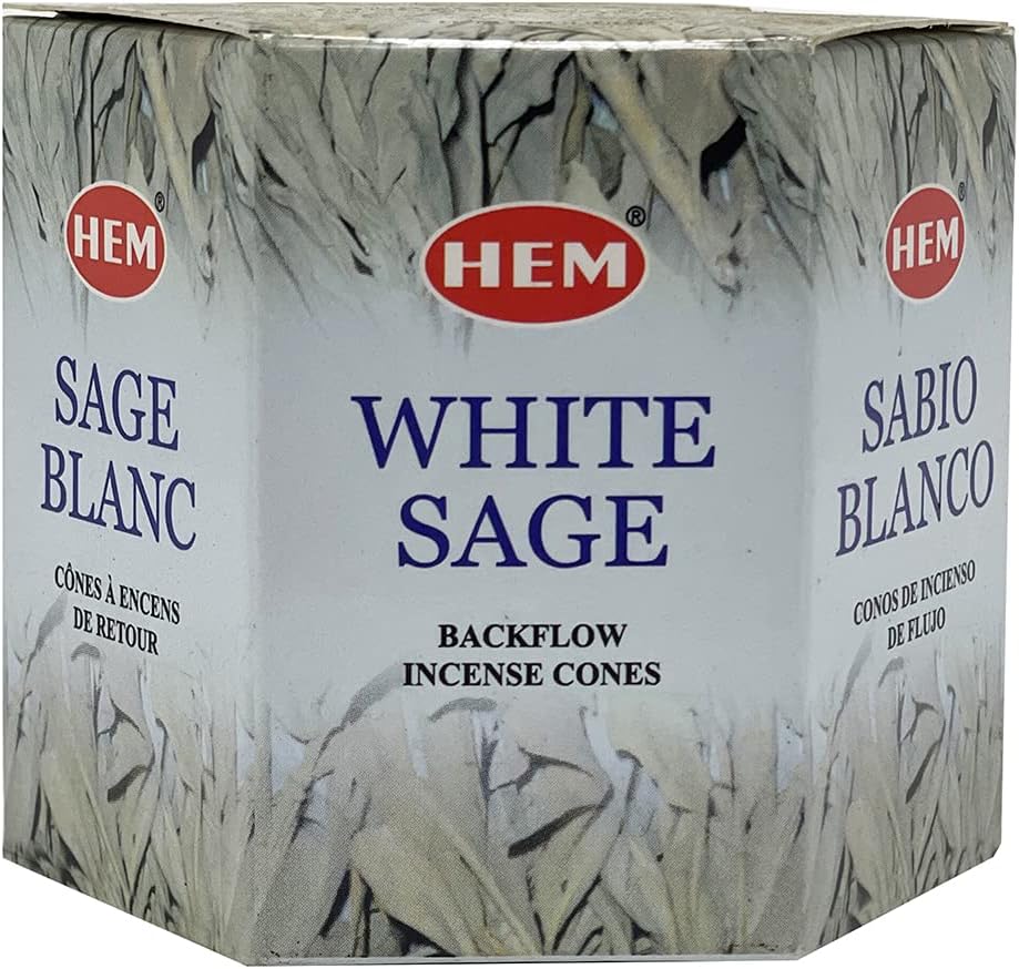 TRUMIRI White Sage Backflow Incense Cones For Waterfall And Mat Bundle Inciensos Aromaticos|Incienso|Inciense|Insienso