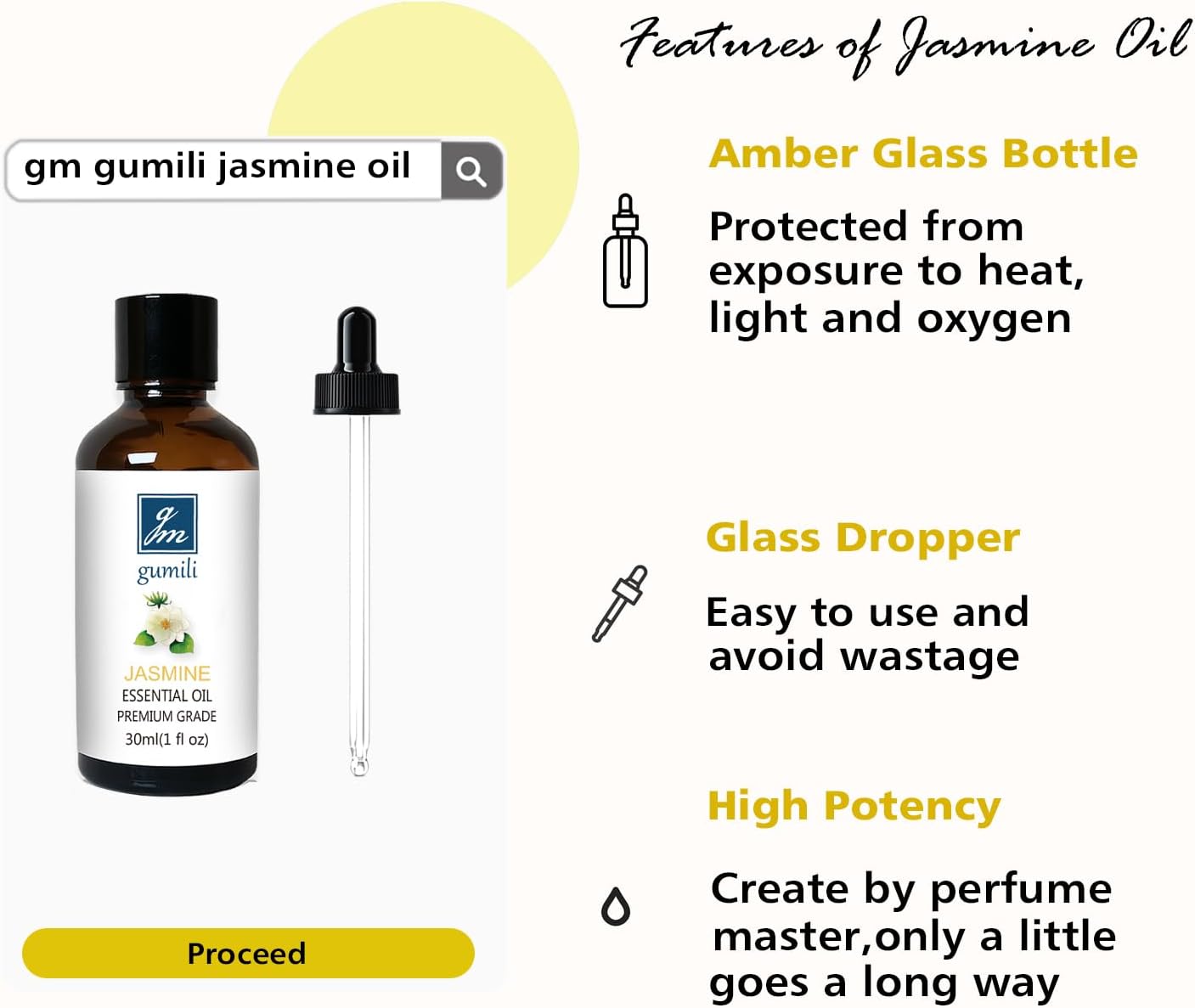 Neroli Essential Oil and Jasmine Essential Oil for Diffuser Perfume Candle Soap Making - 2 Oz, Pack of 2