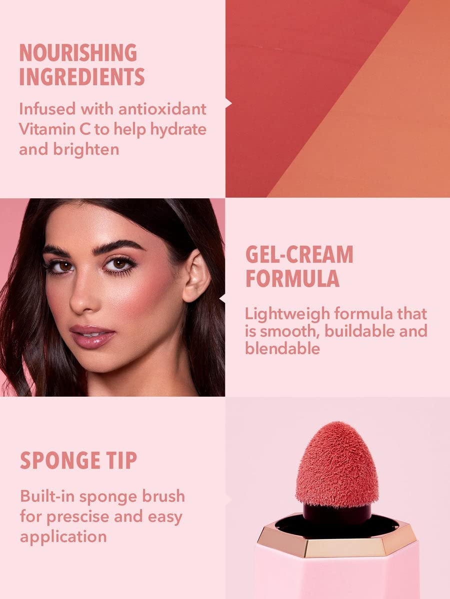 SHEGLAM Color Bloom Dayglow Liquid Blush Makeup for Cheeks Shimmer Finish - Risky Business
