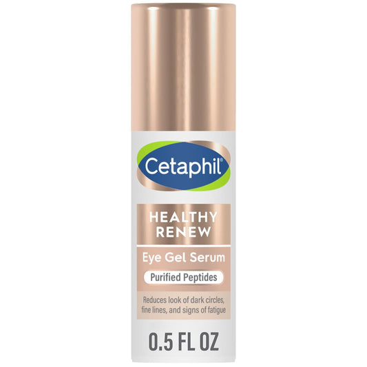 Cetaphil Hydrating Eye Gel Serum, 0.5 Oz - Reduces Dark Circles & Wrinkles, 24Hr Under Eye Cream, Retinol Alternative Peptide for Sensitive Skin