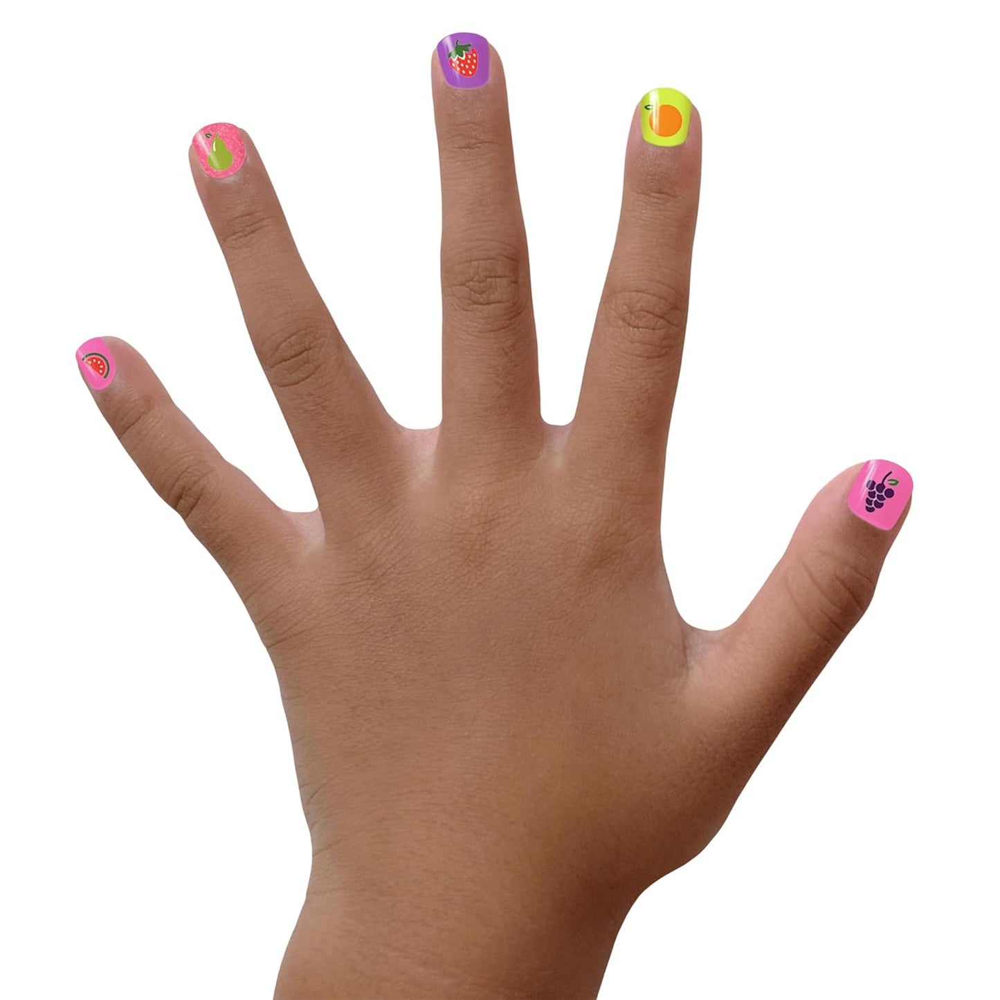 Piggy Paint | 100% Non-Toxic Girls Nail Polish | Safe, Cruelty-free, Vegan, & Low Odor for Kids | Cutie Fruity (4 Polish + Nail Art Gift Set)