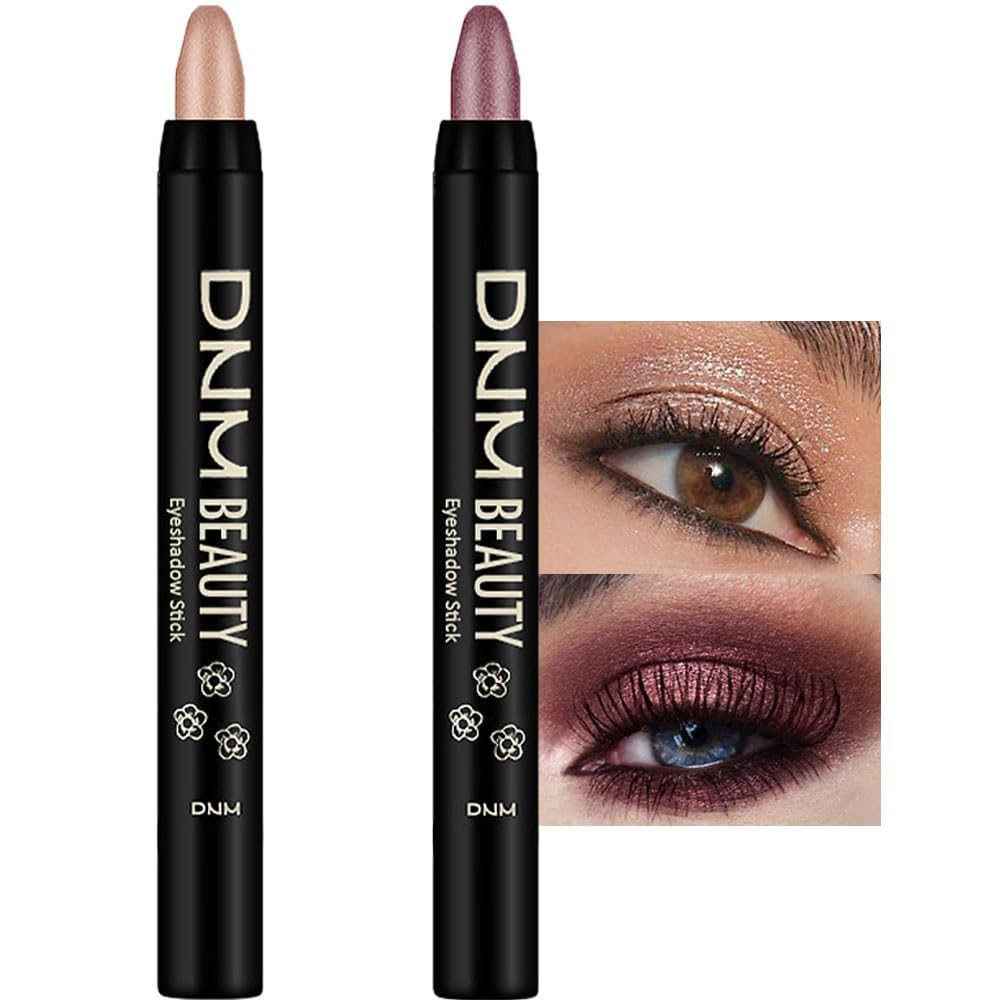 evpct 2Pcs Cream Eyeshadow Sticks Set for Eyes Waterproof, Sand Shimmer & Orchid Shimmer Matte Eye shadow Stick Pencil Pen Bulk sombras en crema para ojos 25+26