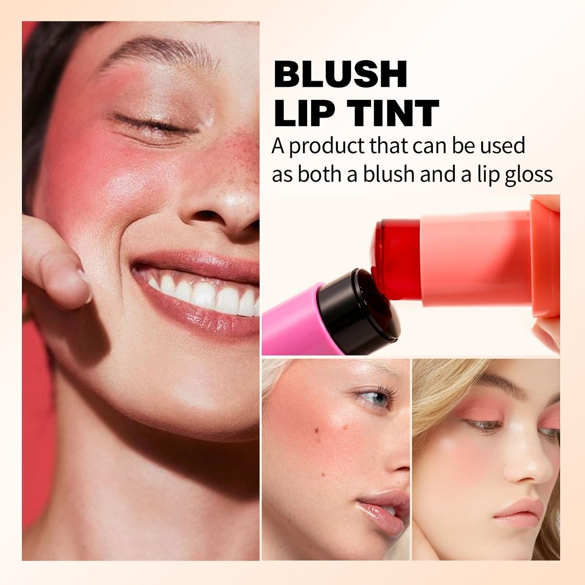 Milk Cooling Water Jelly Tint,Lip and Cheek Blush Cooling Water Jelly Tint,Vegan & Cruelty Free. (Berry)