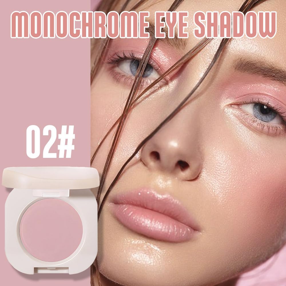 Monochrome Matte Eyeshadow Singles, Pink Eyeshadow Makeup, Neutral Matte Pressed Powder Single Vegan Eye Shadow, Highly Pigmented Natural Eyeshadow Palette Long Lasting Naturing-Looking Pink 02#