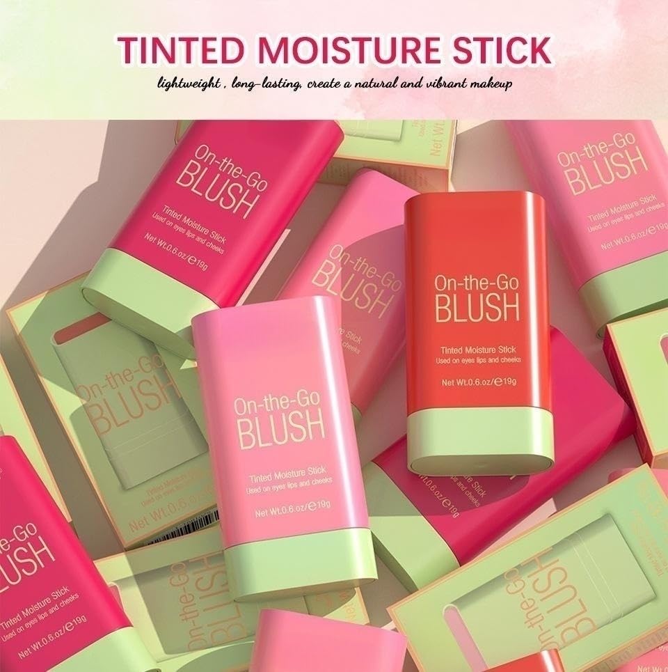 Blush Rare Beauty Liquid Blush Cream Blush Stick For Cheeks Natural Blendable Powder Blusher Stick On The Go Blush Brushes For Makeup Cheeks,Natural Waterproof, Long Lasting (3PC)
