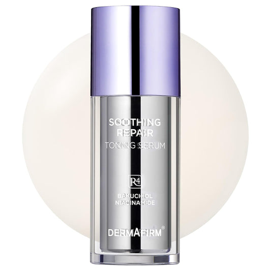 DERMAFIRM Bakuchiol Retinol Serum for Glass Skin with Niacinamide & Peptides | Daily Korean Skin Care for Sensitive Skin | Soothing Repair Toning Serum R4 for Glass Skin