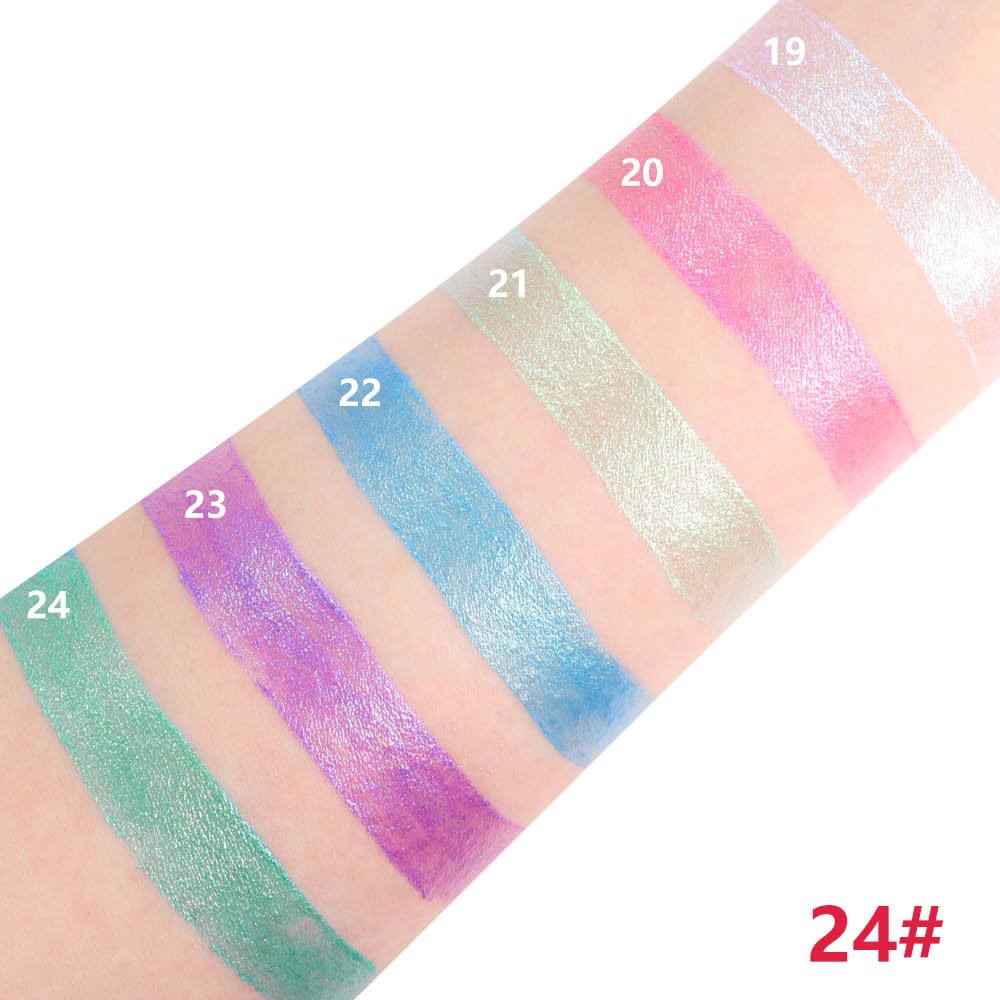 Transparent Pink Shimmer Cream Eye Shadow Stick Makeup for Women, Transparent Pink Shimmer Matte Eye Shadow Brightener Stick for Eyes, Waterproof Eyeshadow Pencil Applicator Blendable for Eye 19