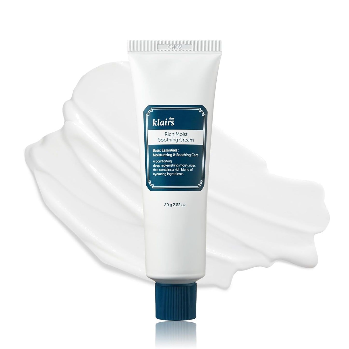 DearKlairs Rich Moist Soothing Cream 80ml, Repair Skin Barrier, Sensitive Skin, Hypoallergenic, Centella Asiatica, Ceramide, Moisturizer, Full Hydration, Non-sticky texture, Korean Moisturizer