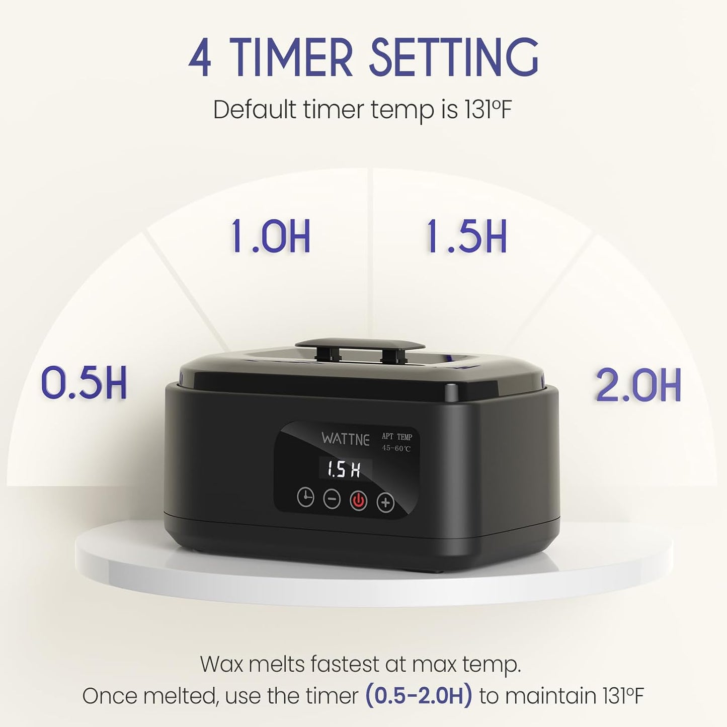 Wattne Paraffin Wax Machine for Hands & Feet – Paraffin Wax Warmer Moisturizing Kit with Auto-Timer & Precision Temperature Control, Paraffin Wax Bath for Arthritis, Dry Skin Care, Home Spa-Black