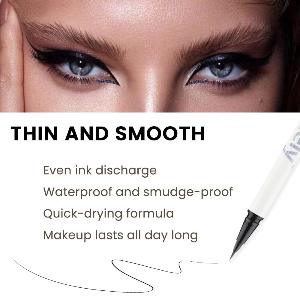 evpct Eyebrow Stencils Kit for Women Shaping, Eyebrow Shaper Makeup Kit, Eye Brow Stencil Shaper Tinting kits for Women, with Eyeliner, Eyebrows Pencil, Pomade, Brush and 10 Stencils, Kit-01# EBONY