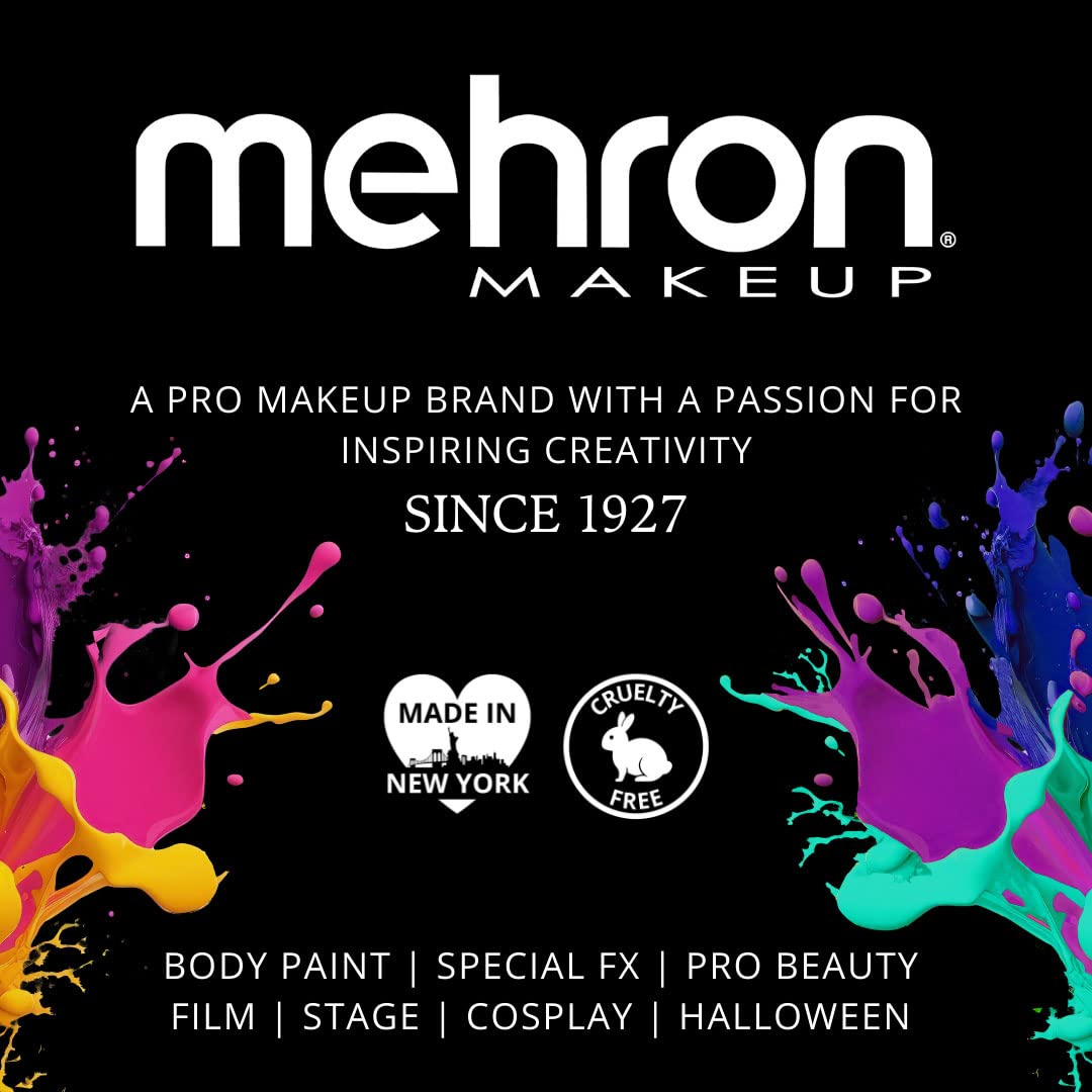 Mehron Makeup Metallic Powder (.17 oz) with Mixing Liquid (1 oz) (COPPER)