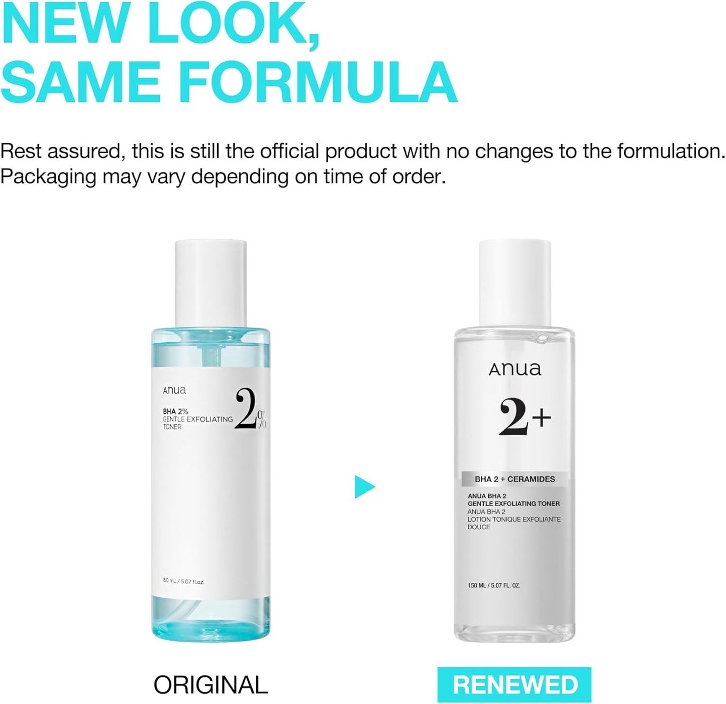 ANUA BHA 2% Gentle Exfoliating Toner, Mild Facial Exfoliant, Salicylic Acid for Pores and Sebum, Teatree Extract, Hyaluronic Acid, Ceramides (150ml / 5.07 fl.oz.)