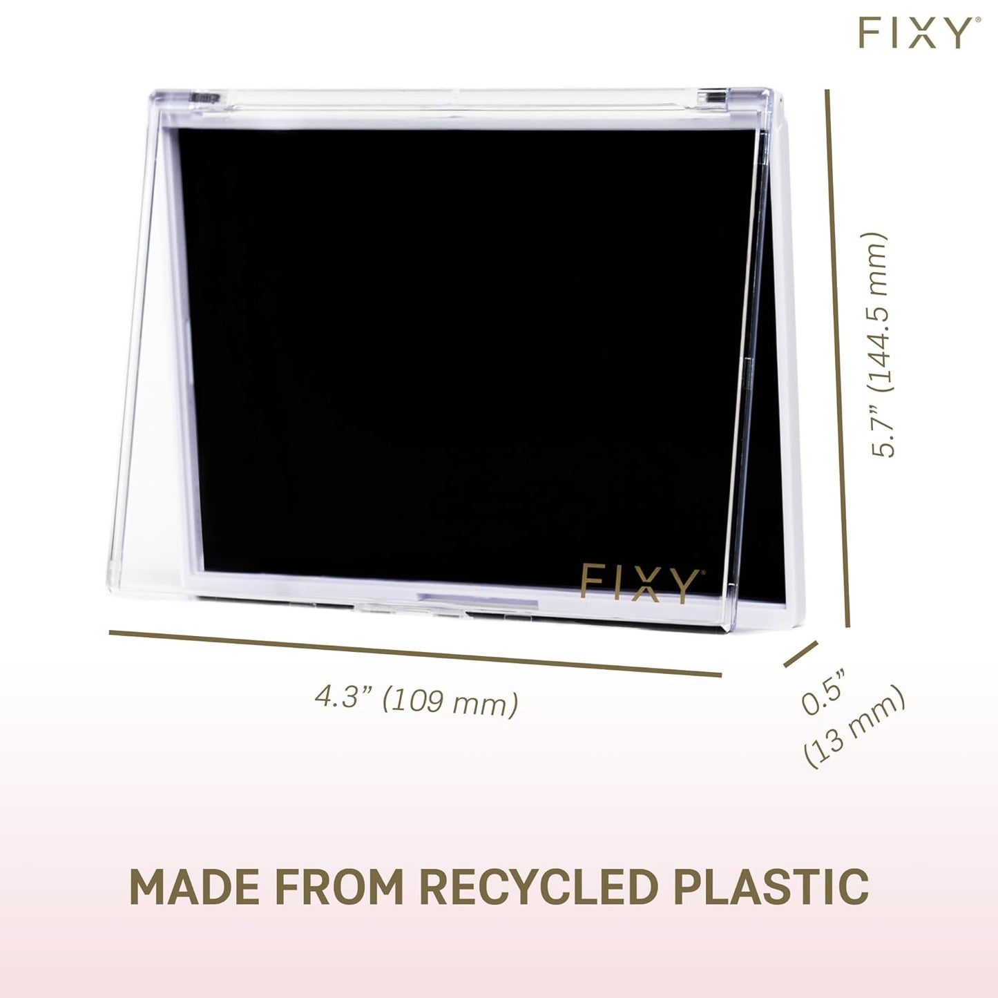 FIXY Empty Magnetic Makeup Palette Set of 5 (5.7x4.3inch) and 20 Magnetic Metal Pans of 21mm - Travel Friendly for Depotting, Organizing Eyeshadow, Blush, Foundation, Face Powder and more