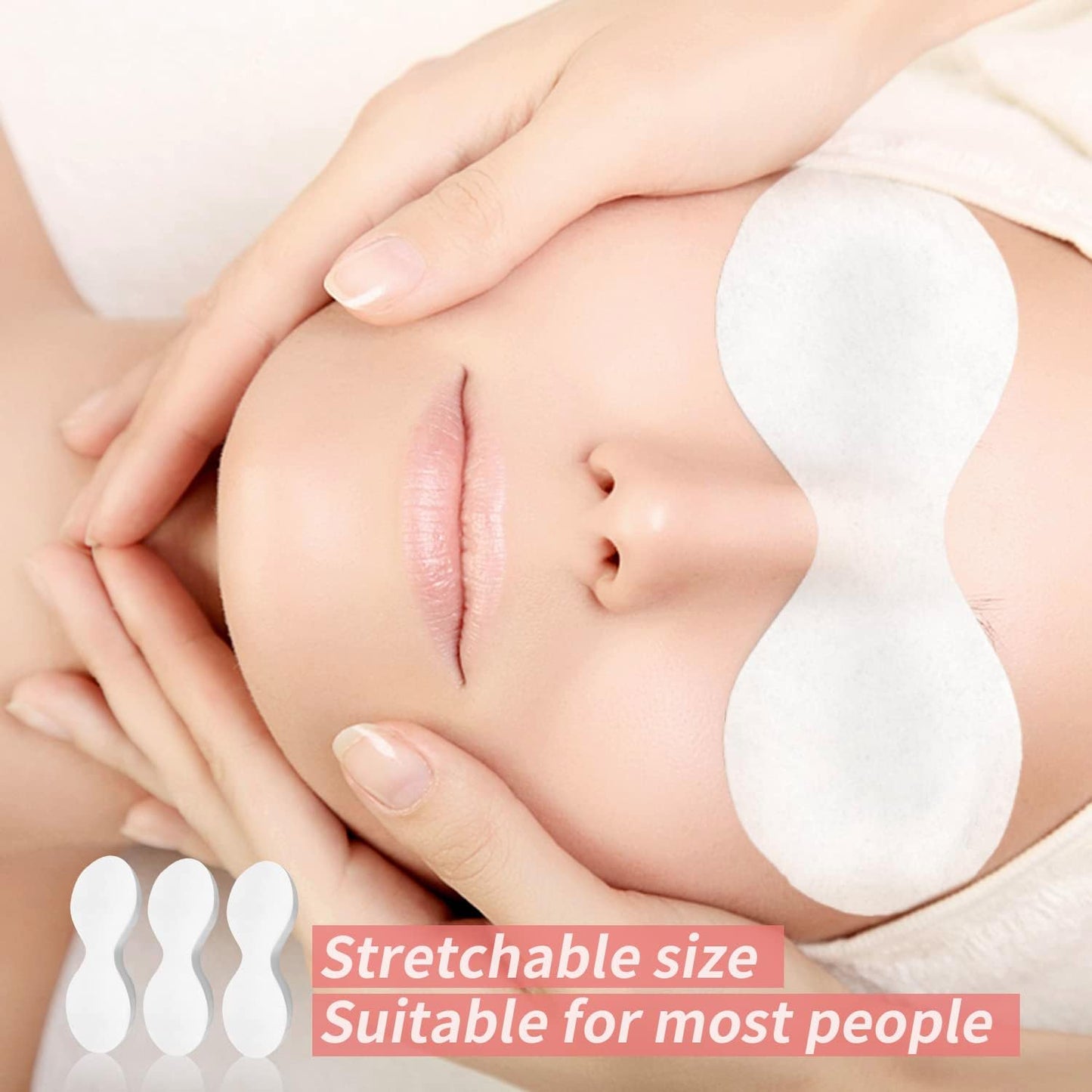 300 Sheets Disposable Eye Mask-Non Woven Eye Care Cotton, Facial Eye Covers Skincare Spa Paper, Cosmetic Facial Paper Sheet Eye Nose Face Pads for Home Salon Beauty Tools
