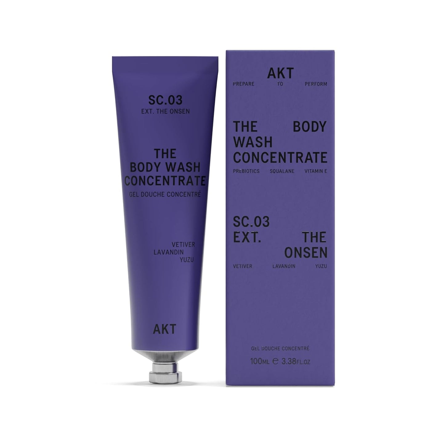 Akt The Body Wash Concentrate 3.4 Fl Oz, Natural Shower Gel with Skin-Balancing Prebiotics, Body Wash Women & Men, with Olive Squalane & Vitamin E, Sc.03 The Onsen, All Genders