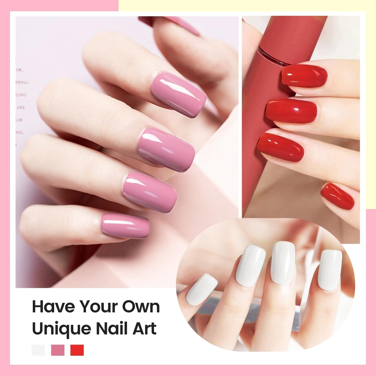 10ml Nude Pink Nail Polish Set 6 Colors Brown Red Purple All Seasons Neutral Color Quick Dry Nail Polish Set for Women Salon DIY Nail Art