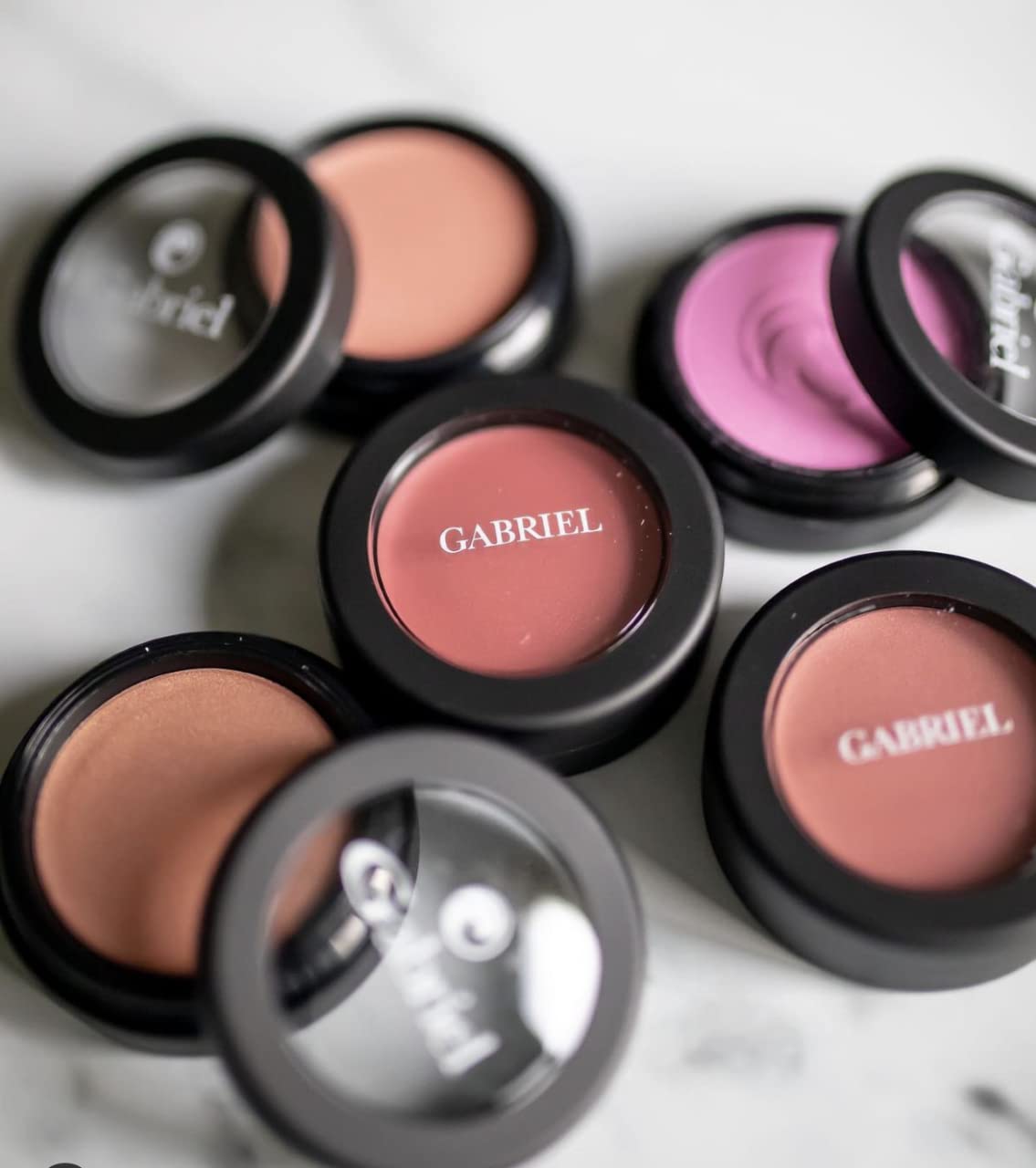 Gabriel Cosmetics Blush (Petal - Pale Pink Nectar/Warm Matte), Natural, Paraben Free, Vegan, Gluten-free, Cruelty-free, Non GMO,enhanced with Sea Fennel, creamy and natural finish, 0.1 oz.